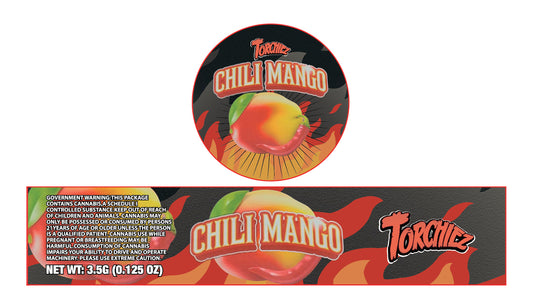 Chili Mango 3.5g Glass Jar Holographic Labeling/Stickers