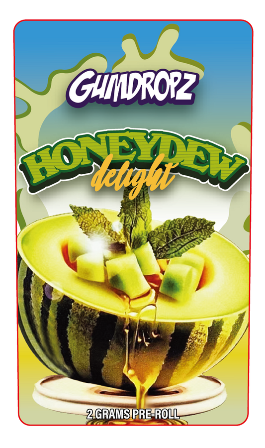 Honeydew Delight 2 Gram Pre-Roll Holographic Labeling/Stickers Only