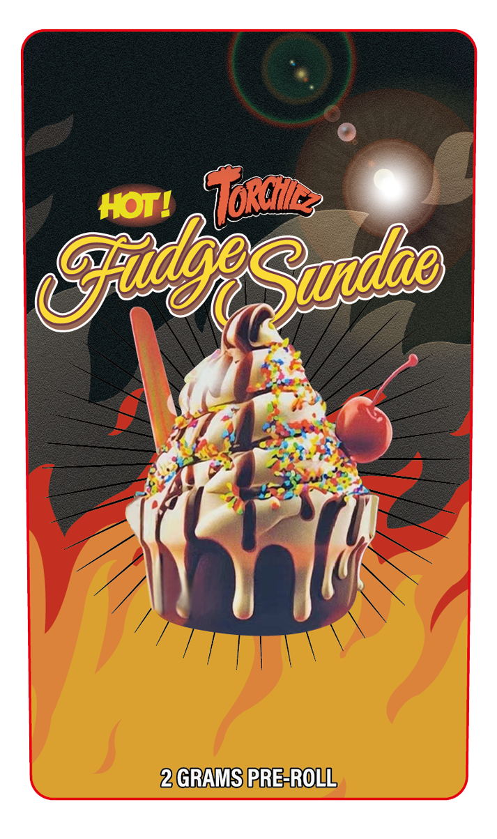 Hot Fudge Sunday 2 Gram Pre-Roll Holographic Labeling/Stickers Only