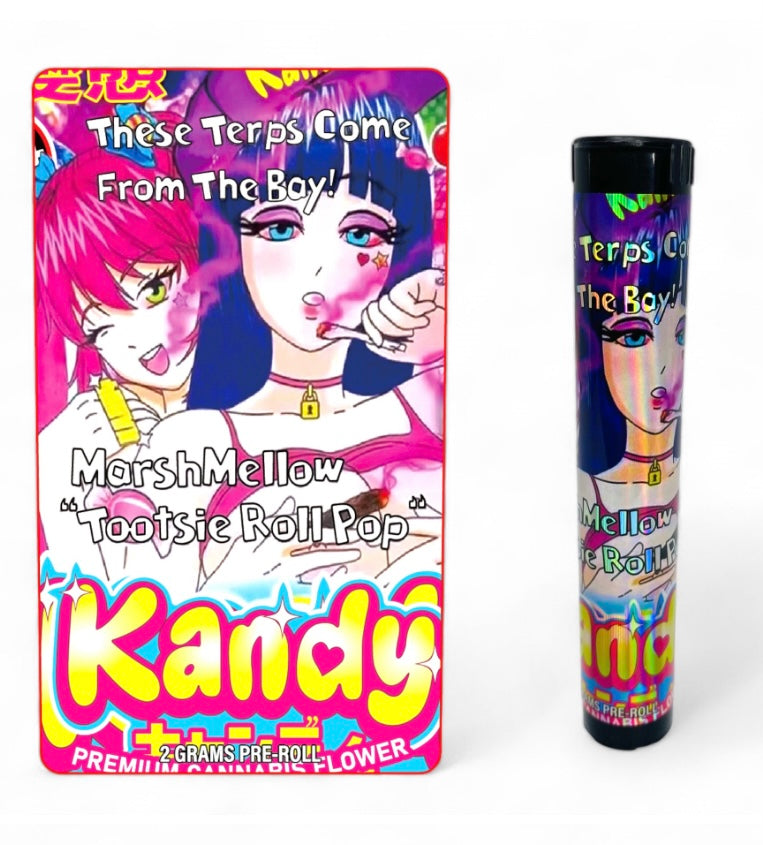 Kandy Marshmallow Tubes with Holographic Labels