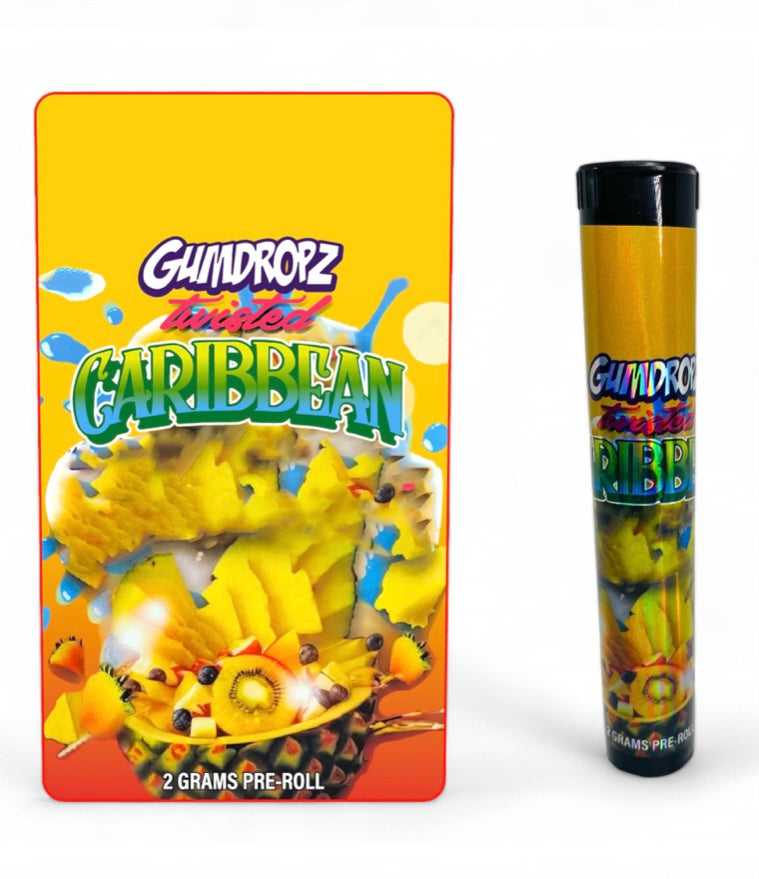 Gumdropz Twisted Caribbean Tubes with Holographic Labels