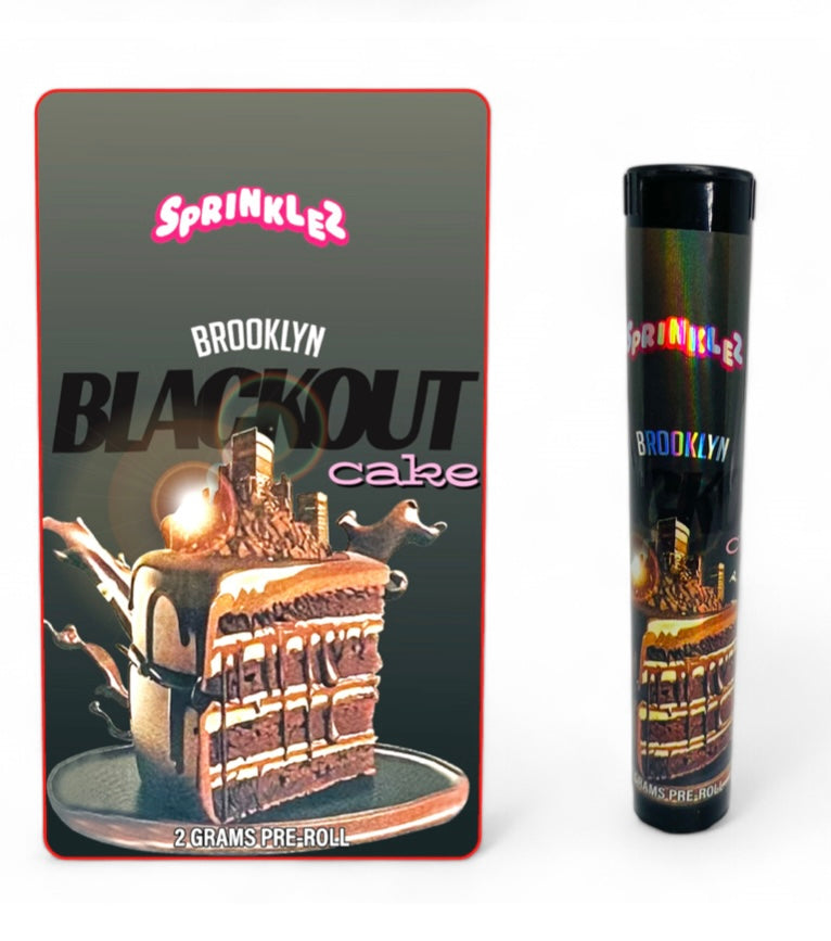 Sprinklez Brooklyn Blackout Cake  Tubes with Holographic Labels