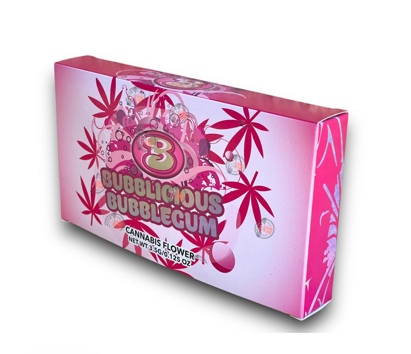 Bubblicious Bubblegum Mylar Bags with Boxes 3.5g Box Packaging Holographic