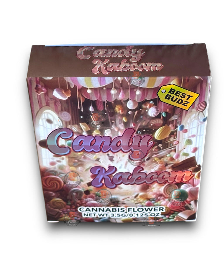 Best Budz Candy Kaboom Mylar Bags with Boxes 3.5g Box Packaging Holographic