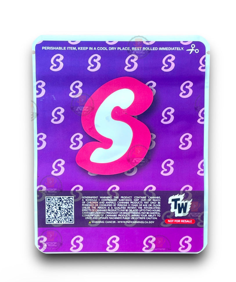 Sprinklez Nerds Candy Cake 3.5G Mylar Bags -With stickers and label