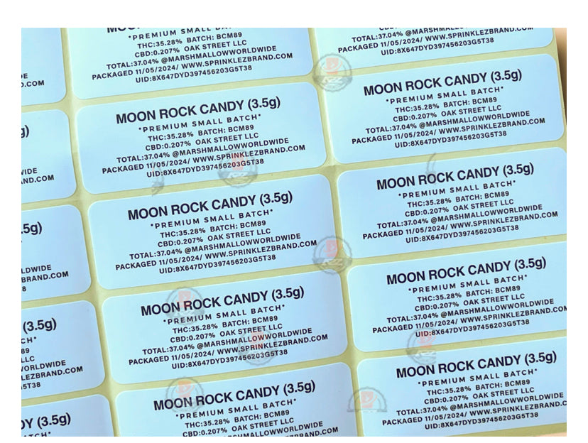 Sprinklez Astroidz Moon Rock 3.5G Mylar Bags -With stickers and label