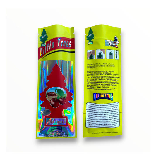 Little Trees Wild Cherry 2 Gram Pre Roll Packaging Net Wt. 2g(0.071oz) Holographic