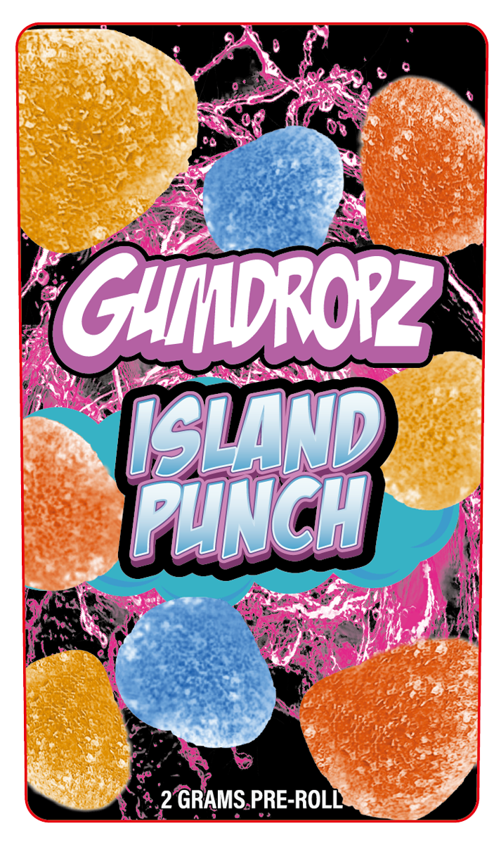 Island Punch 2 Gram Pre-Roll Holographic Labeling/Stickers Only