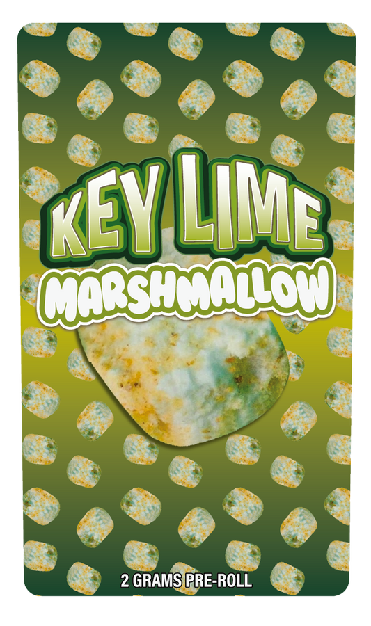 KeyLime MarshMellow 2 Gram Pre-Roll Holographic Labeling/Stickers Only 