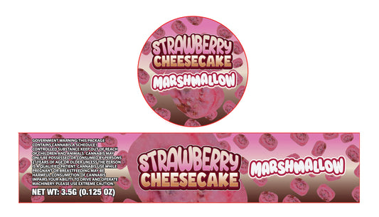 Strawberry Cheesecake 3.5g Glass Jar Holographic Labeling/Stickers Only