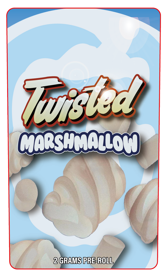 Twisted MarshMellow 2 Gram Pre-Roll Holographic Labeling/Stickers Only